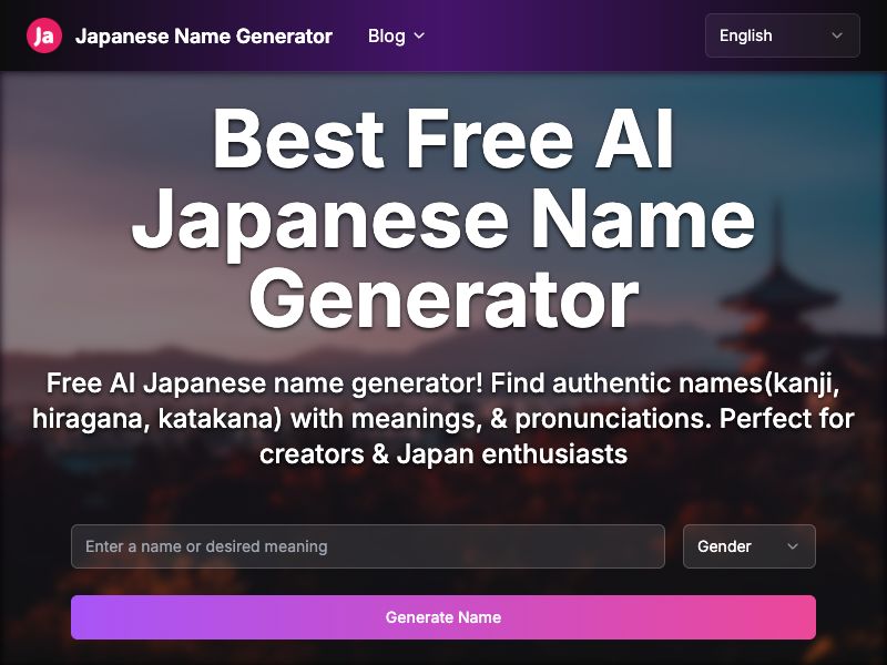Japanese Name Generator