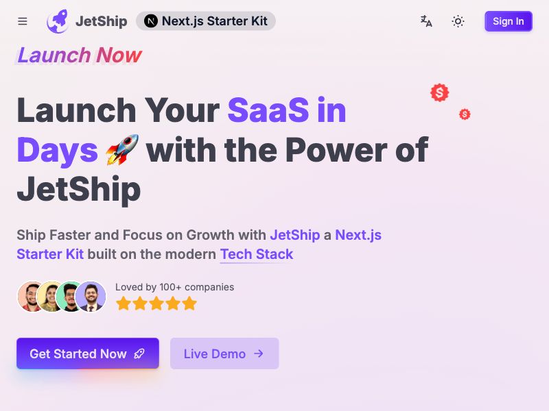 JetShip Next.js SaaS Starter Kit