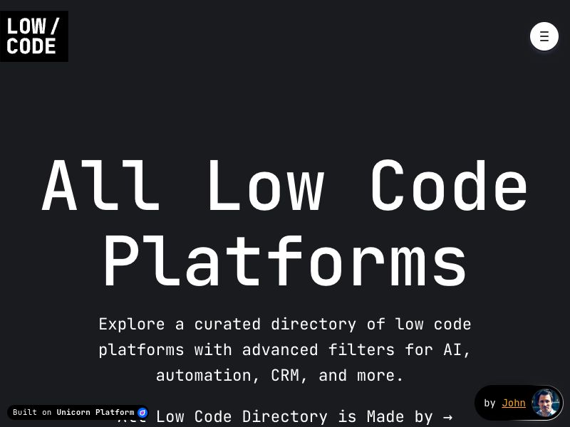 Low Code Platforms
