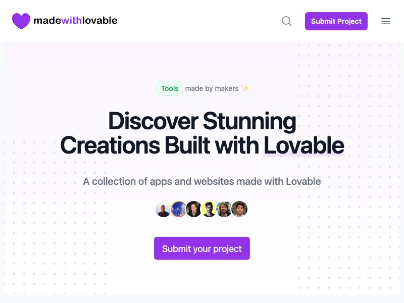 Made with Lovable Screenshot