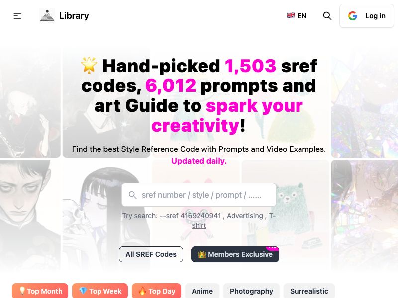 Midjourney Prompts, SREF Codes Library