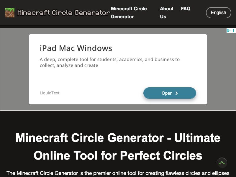 Minecraft Circle Generator