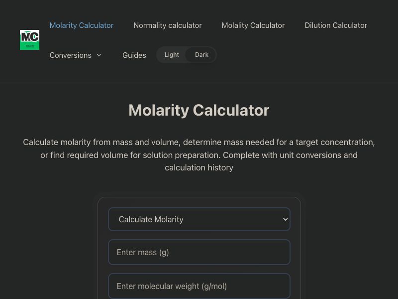 MolarityCalc