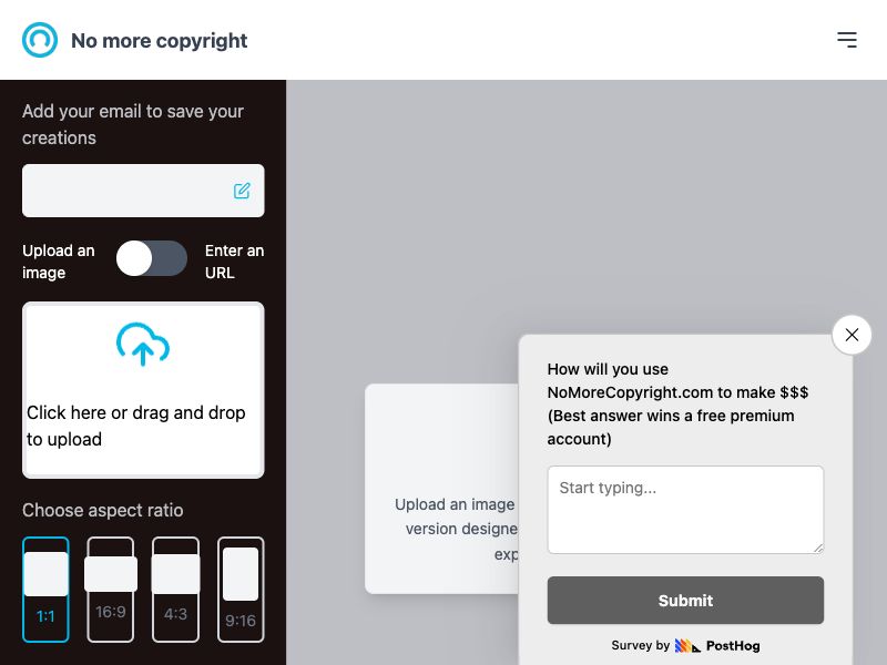 No More Copyright Screenshot