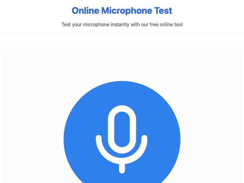 Online Mic Test