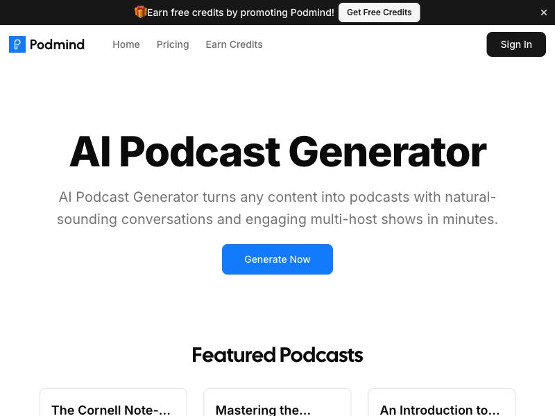 Podmind - AI Podcast Generator