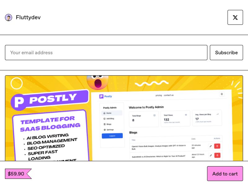 Postly – SaaS Blog Template with AI
