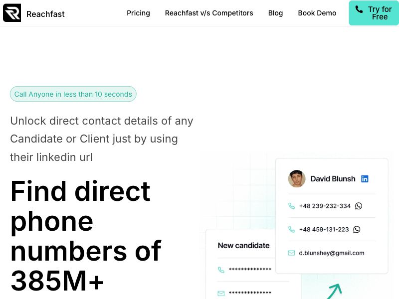 Reachfast.ai Screenshot