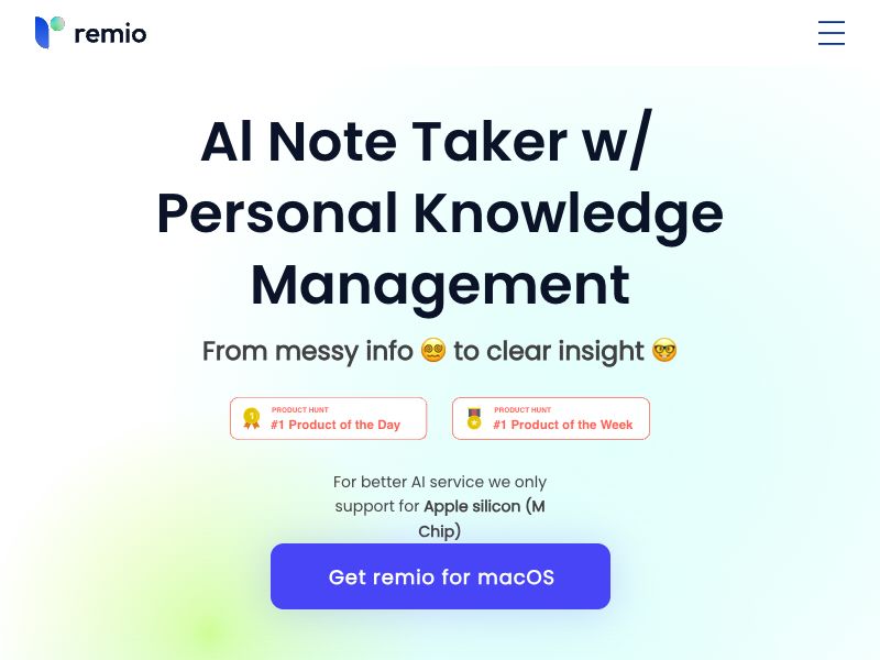 remio - AI Note Taker Screenshot