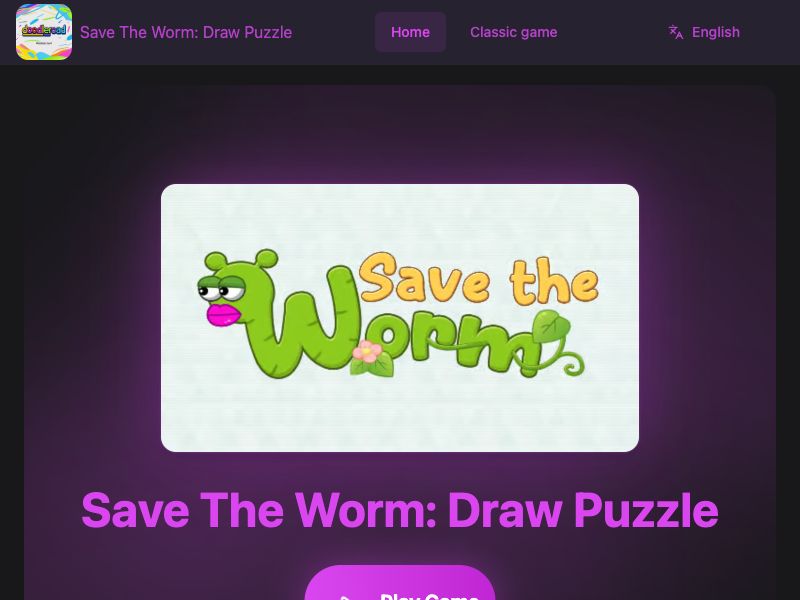 Save The Worm: Draw Puzzle