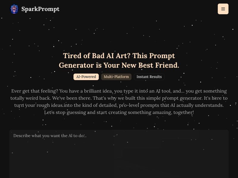 sparkprompt Screenshot