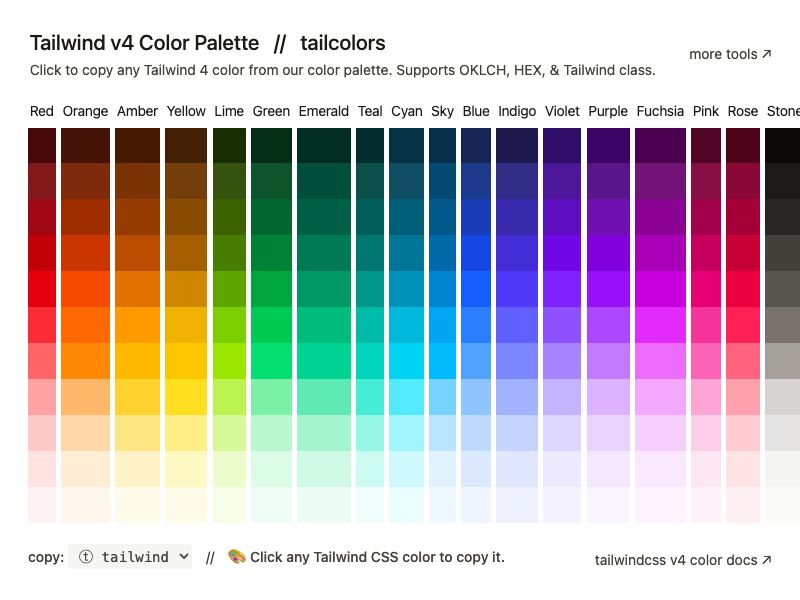 Tailcolors — Tailwind Color Palette