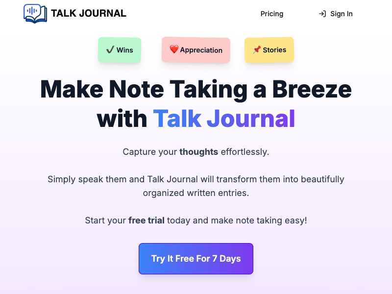 Talk Journal
