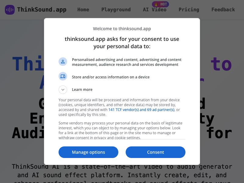 ThinkSound - AI Video-to-Audio Generator