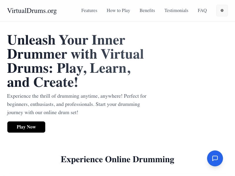 VirtualDrums.org Screenshot