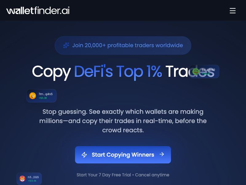 Wallet Finder AI Screenshot