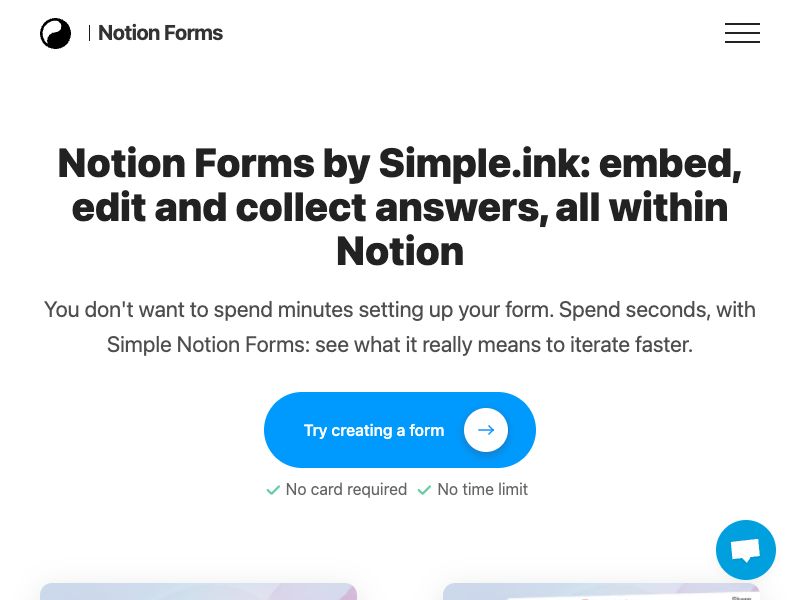 Simple Notion Forms Screenshot