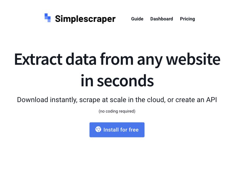 Simplescraper Screenshot