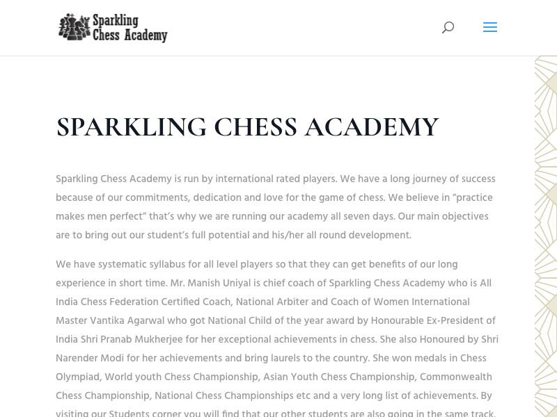 Sparkling Chess Academy Screenshot