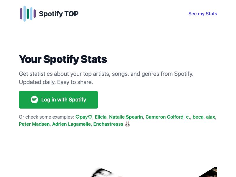 Spotify Top Screenshot