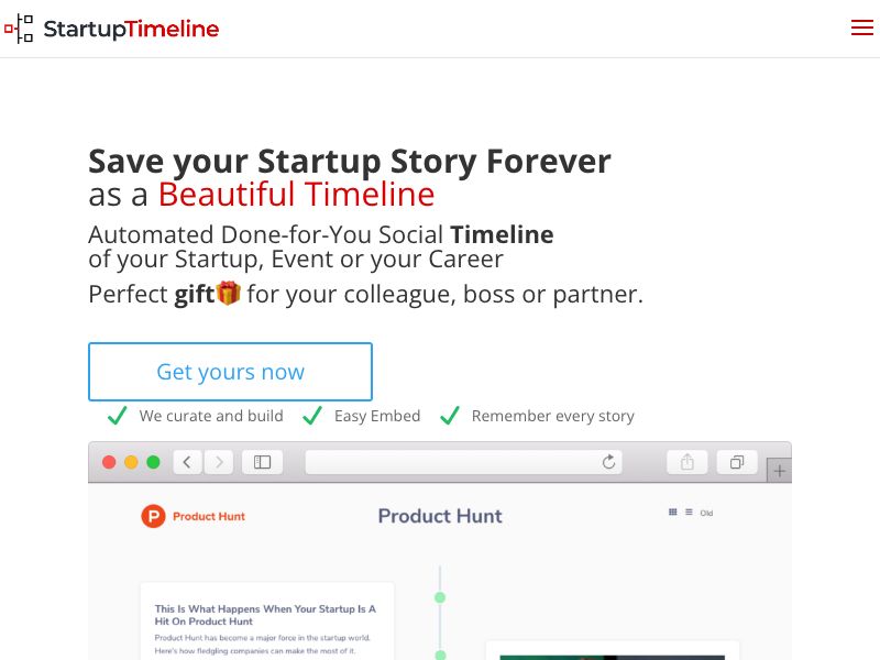 StartupTimeline Screenshot