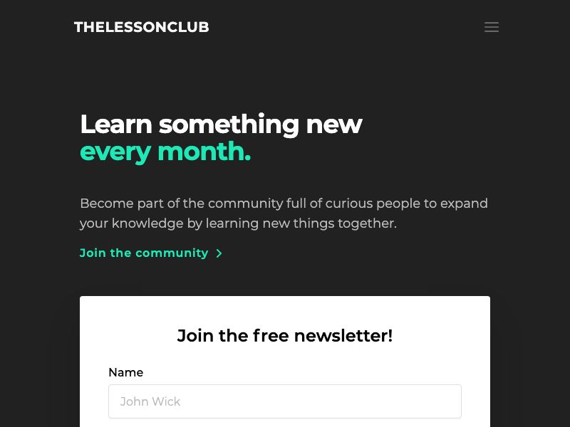 The Lesson Club Screenshot