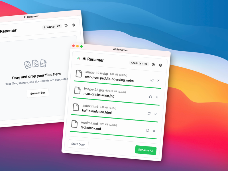 AI Renamer Screenshot