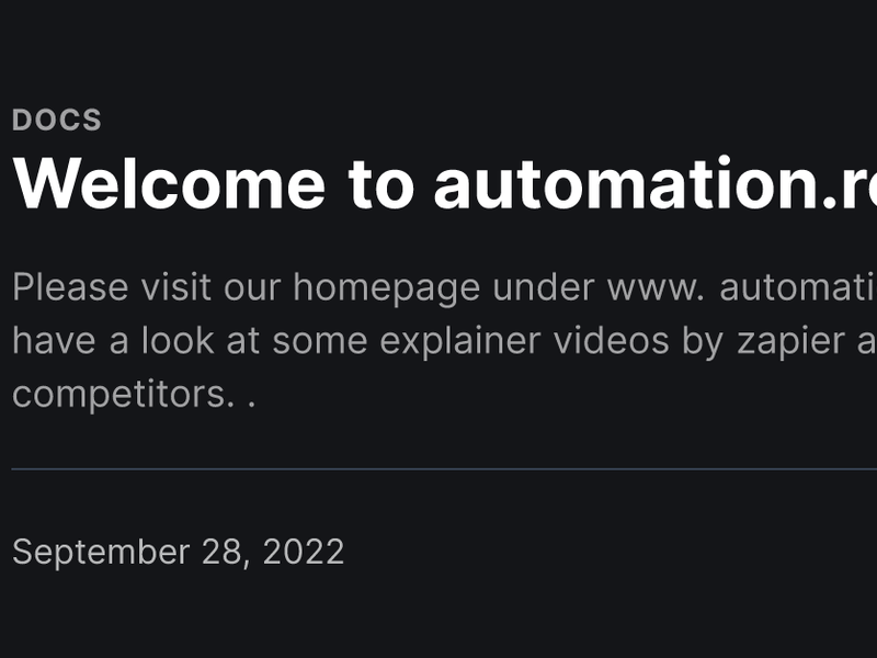 automation.re Screenshot