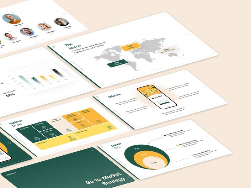 Comprehensive Pitch Deck Template Screenshot