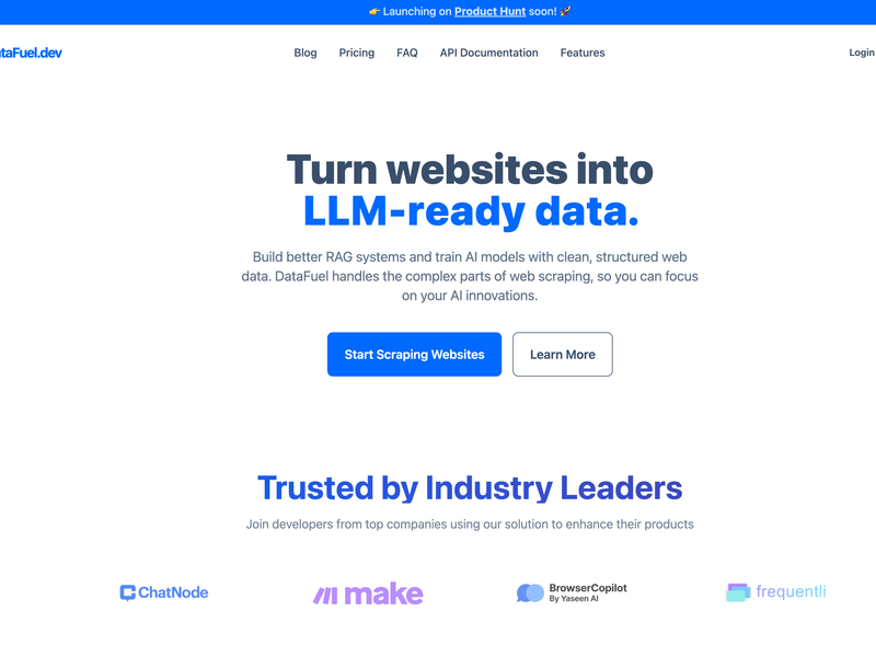 DataFuel.dev Screenshot