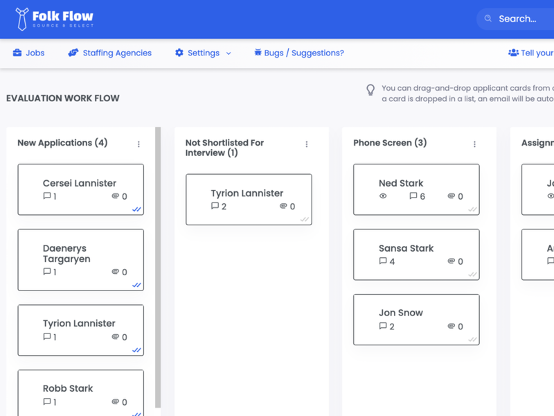 Folk Flow ATS Screenshot
