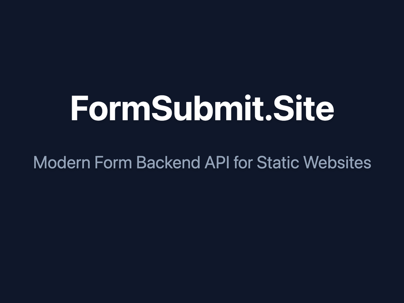 FormSubmit Screenshot