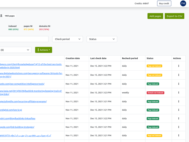 IndexCheckr Screenshot