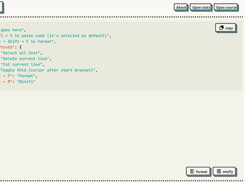 JSON Formatter Live Screenshot