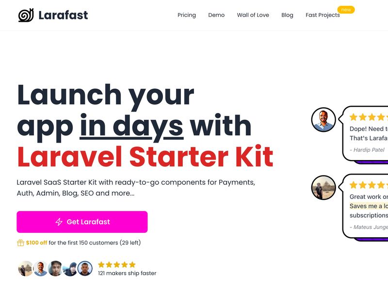 Larafast Screenshot