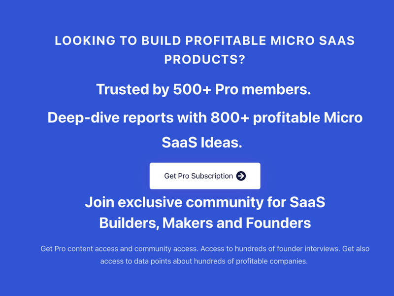 Micro SaaS Ideas Screenshot