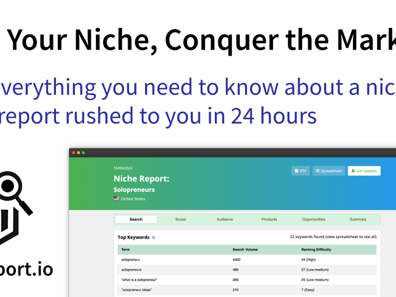 Niche Report Screenshot