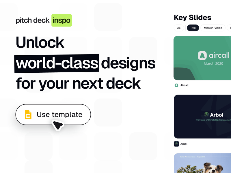 Pitch Deck Inspo Screenshot