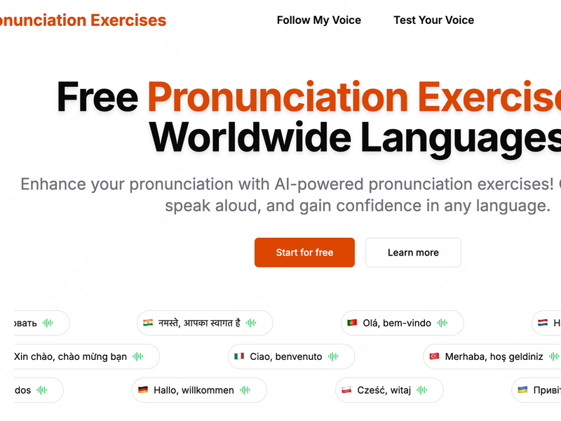 Pronunciation Exercises