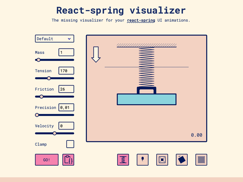 React Spring visualizer Screenshot