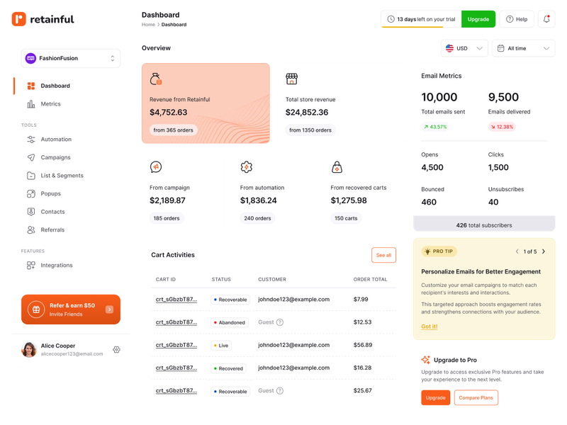 Retainful Screenshot