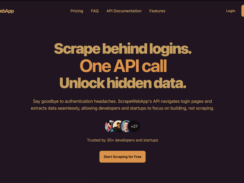ScrapeWebApp Screenshot