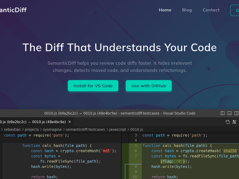SemanticDiff Screenshot