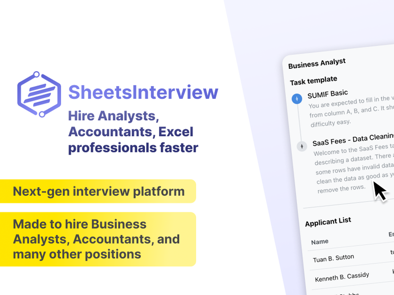 SheetsInterview Screenshot