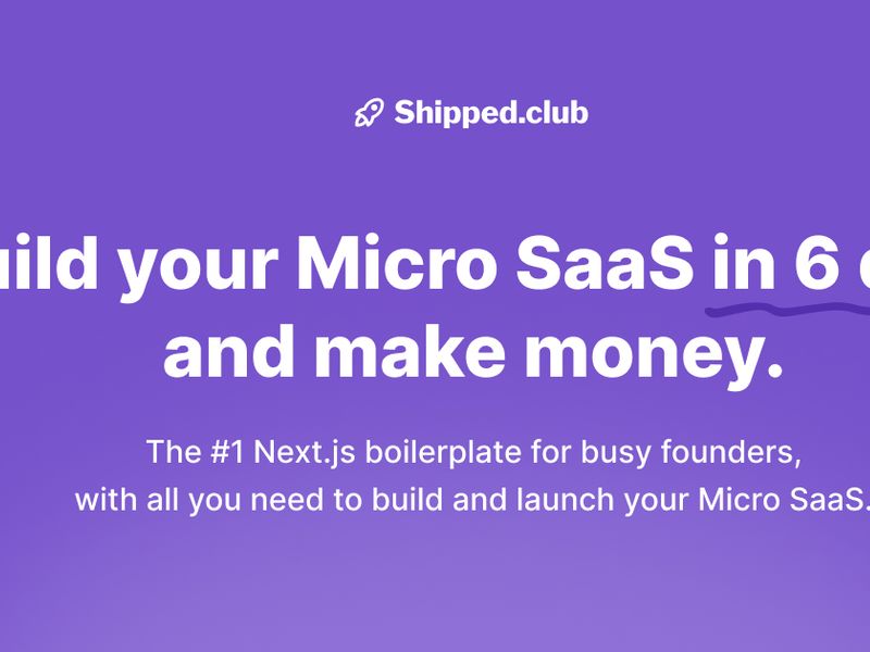 Shipped — Next.js Startup Kit Screenshot