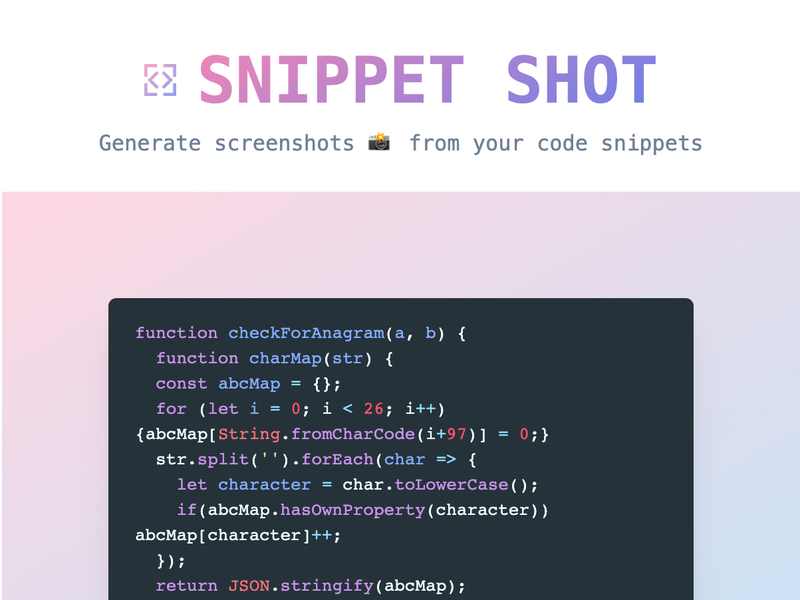 Snippet Shot Screenshot