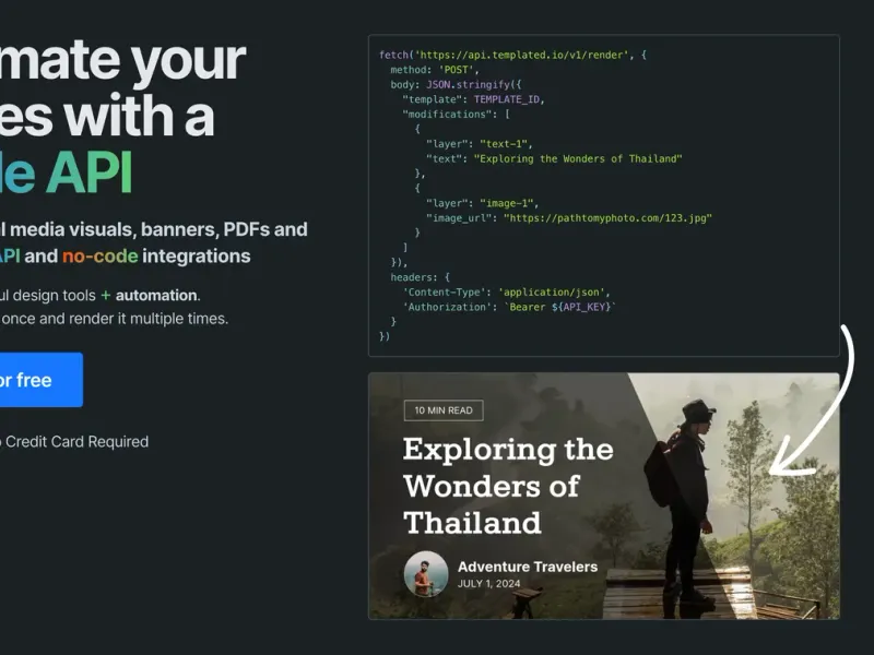 Templated Screenshot