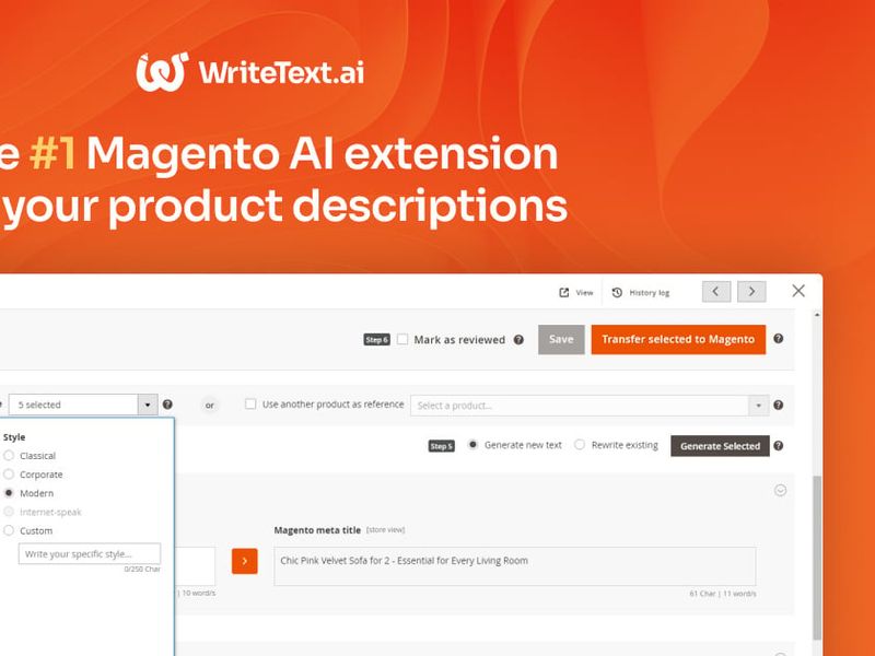 WriteText.ai for Magento
