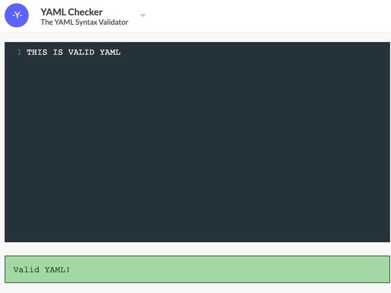 YAML Checker Screenshot