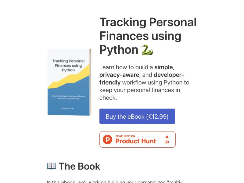 Tracking Personal Finances using Python Screenshot